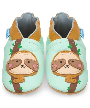 Baby Shoes with Soft Sole - Baby Girl Shoes - Baby Boy Shoes - Leather Toddler Shoes - Baby Walking Shoes 18-24 Months Sloth