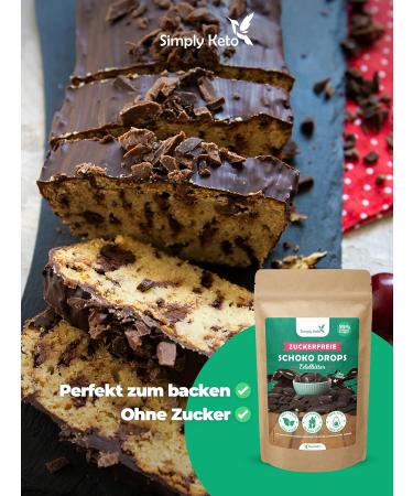 Simply Keto Sugar-Free Chocolate Drops - 200g | Low-Carb Vegan Snack & Baking | Erythritol Sweetened Edelbitter Chocolate - Buy Online on SooperMarket.com