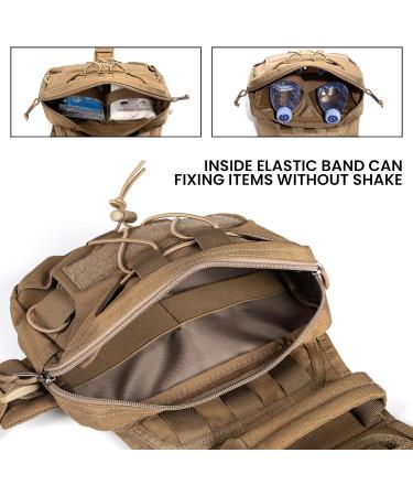 EXCELLENT ELITE SPANKER Tactical Military Dog Saddle Bag Harness Saddlebag Backpack for Medium Large Dogs(Brown L) L Brown - Buy Online on SooperMarket.com