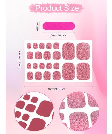 Kalolary Toenail Polish Stickers - 16 Sheets Full Cover Self Adhesive Toe Nail Art Decals for Pedicure - DIY Feet Nail Design Decorations - Buy Online on SooperMarket.com