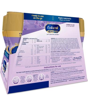 Enfamil NeuroPro Gentlease Baby Formula - 6 Count, 8 Fl Oz Bottles | DHA, Clinically Proven for Fussiness & Gas - Buy Online on SooperMarket.com