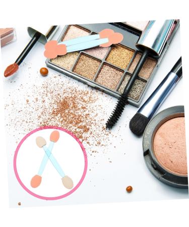 BELLIFFY 100pcs Double Ended Eyeshadow Brush Double-sides Eye Brush Makeup Brush Sponge Brush Makeup Tool Eyeshadow Stick Dual-side Cosmetic Applicator Cosmetic Tool 6.5x1.3cm Blue - Buy Online on SooperMarket.com