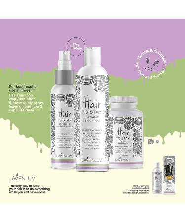 Lavenluv Hair to Stay Shampoo for Hair Growth | Prevents Hair Loss, Boosts Volume | Vitamin B5, Keratin, Dead Sea Minerals, Tea Tree, Hemp & Essential Oils | Men and Women (8oz) - Buy Online on SooperMarket.com