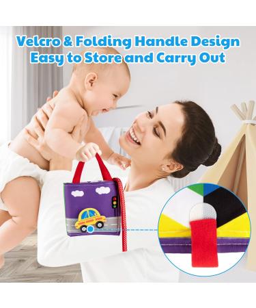 Synearry Color Baby Fabric Book | Interactive Picture Book with Mirrors | Toddler Perception Learning Toy | Perfect Gift for Babies 0-6 Months - Buy Online on SooperMarket.com