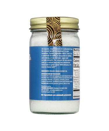 Artisana Organics Raw Virgin Coconut Oil (2 Pack (14 oz)) 14 Ounce (Pack of 2) - Buy Online on SooperMarket.com