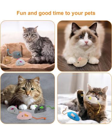 Dacitiery 9Pcs Catnip Mice Toys - Interactive Play & Teeth Cleaning for Cats & Kittens - Buy Online on SooperMarket.com