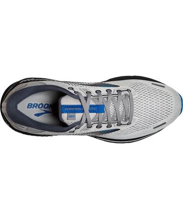 Brooks Adrenaline GTS 22 Men's Sneakers - Textile Lining, Synthetic Sole, Soft Cushioning - 10.5 Wide Oyster/India Ink/Blue - Buy Online on SooperMarket.com