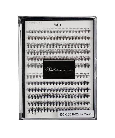 Bodermincer 240pcs C Curl Mixed 10D/20D Cluster Eyelashes - 0.07mm / 0.10mm - Professional Makeup Individual Cluster Eye Lashes - 8mm to 12mm - Best for Professional Makeup Artists - Buy Online on SooperMarket.com