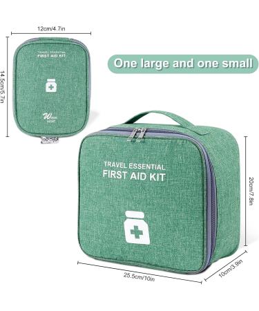 Buy Vavicrap Medication Bag - 2-Piece Portable Waterproof Travel Pharmacy Storage | Large & Small First Aid Bags for Home & Travel in Green - Buy Online on SooperMarket.com