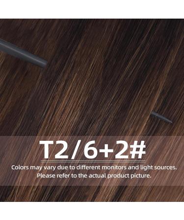 Vlasy 16 Inch Clip in Human Hair Extensions T2/6+2# - Seamless Straight Thick Weft for Women - 80g - Buy Online on SooperMarket.com