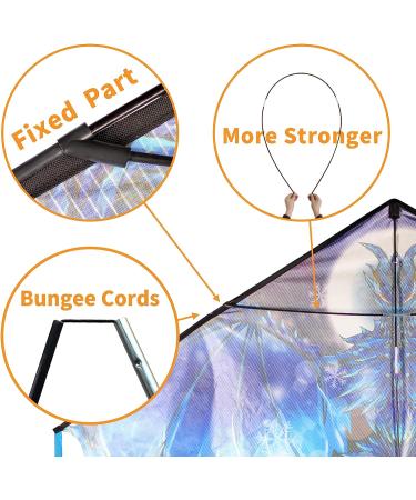 Dragon Kite for Kids & Adults - Easy-to-Fly Delta Beach Kite with 300ft String | Ice-themed Design - Buy Online on SooperMarket.com
