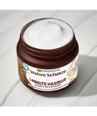 True Treasures Moisturizing 1-Minute Hair Treatment for Sensitive Scalp | Vegan Rice Cream & Organic Hay Milk | 340ml - Buy Online on SooperMarket.com