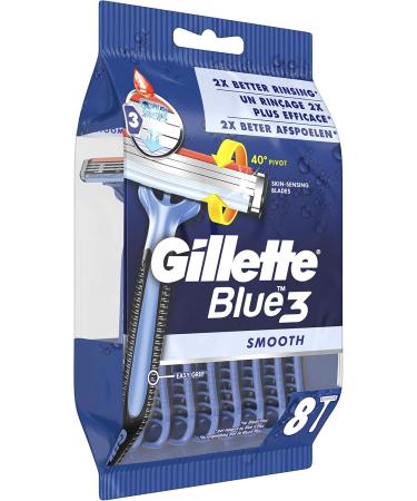 Buy Gillette Blue3 Disposable Razors Men's Football Edition - 8 Pack | International Shipping Available - Buy Online on SooperMarket.com