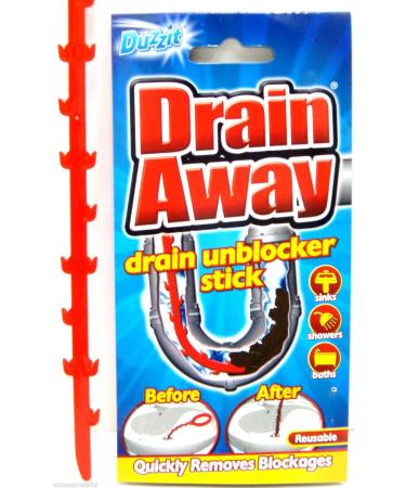 151 DZT1103 Duzzit Away Reusable Drain Unblocker Stick for Sinks Showers Baths Basins (1) - Buy Online on SooperMarket.com