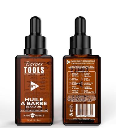 Beard Oil N 1 | 100% Natural | 30ml - Made in France | Promotes Beard Growth with Castor Oil 7 Vegetable Oils Essential Oils & Vitamin E - Premium Beard Care - Buy Online on SooperMarket.com