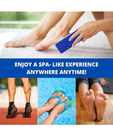 Love Natural Pumice Stone for Feet - 2-in-1 Exfoliating Scrubber for Dead Skin & Callus Removal - Professional Foot Care Rock (Blue - Buy Online on SooperMarket.com