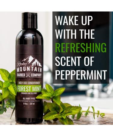 Rocky Mountain Barber Co. Men's Conditioner - Tea Tree Oil & Peppermint - 8oz - Buy Online on SooperMarket.com