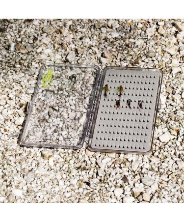 SF Super Slim Fly Fishing Trout Flies Fly Box - Clear Lid, Gray Foam, Large - 1Pcs - Buy Online on SooperMarket.com
