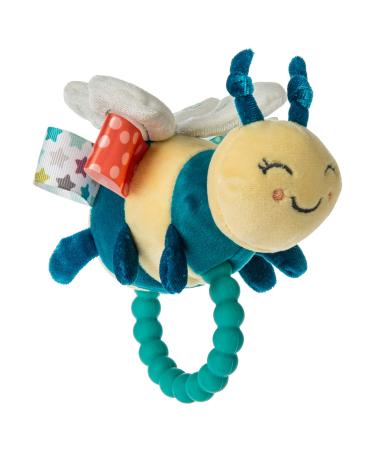 Taggies Teether Baby Rattle Soft Toy  5-Inches  Fuzzy Buzzy Bee