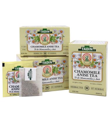 Tadin Tea with Anise Assisting in Relieving Stomach Pain, Relaxing Effect, Caffeine Free, 3 Pack, 72 Tea Bags, 3 Boxes
