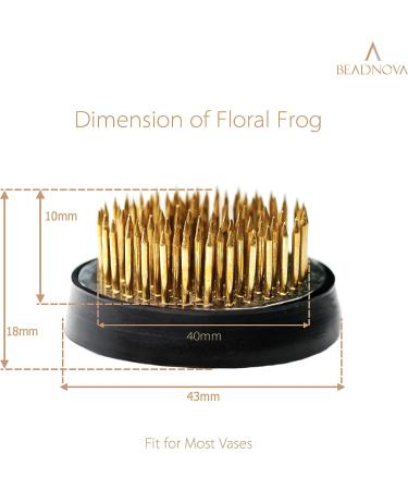 BEADNOVA 1.6 Inch Flower Frog Ikebana Kenzan with Rubber Gasket - Floral Arrangement Tool for Ikebana Vase - Buy Online on SooperMarket.com