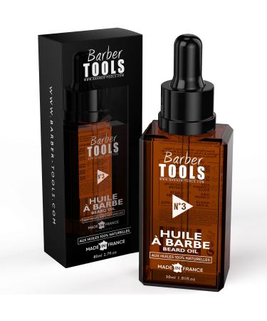 Beard oil |N 3 |With 100% natural oils 30ml - Made in France - the beard growth promotes with ricin oil 7 vegetable oils & 3 essential oils & vitamin E - beard care cedar wood (1 Pack)