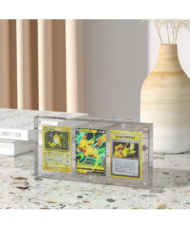Wildnut Transparent Card Display Case - 35PT Acrylic TCG Triple Card Stand for Standard Comics, Sports, and Baseball Cards (20mm) - Buy Online on SooperMarket.com