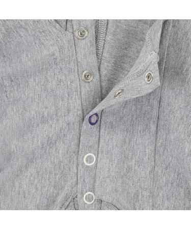 Kaycey Special Needs Popper Vest Short Sleeve Bodysuit 11-12 Years Grey | Adaptive Clothing for Children | Supersoft Cotton Elastane Fabric - Buy Online on SooperMarket.com