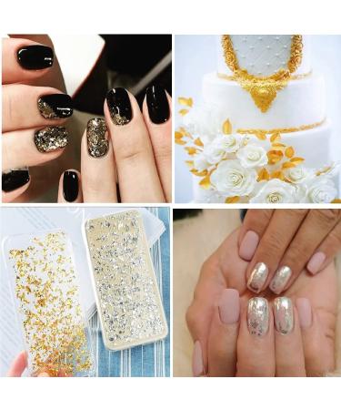 Gold Leaf Gilding Resin Flakes 3 Bottles Metallic Foil 15g - Craft Supplies for Painting, Crafts, Slime, and Resin Jewelry Making - Gold, Silver, Copper Colors - Buy Online on SooperMarket.com