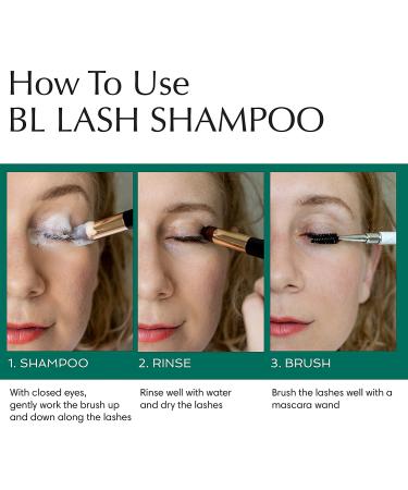 BL Lash Shampoo 50ml Bottle + Cleansing Brush | Gentle Citrus Foam Bath for Eyelash Extensions | Eye Makeup Remover | Easy-to-Use - Buy Online on SooperMarket.com