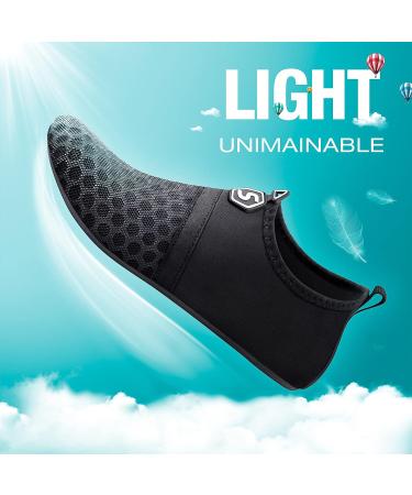 SEEKWAY Water Shoes Quick-Dry Aqua Socks | Beach Pool Swim Yoga | Women Men SK001 Black - Buy Online on SooperMarket.com