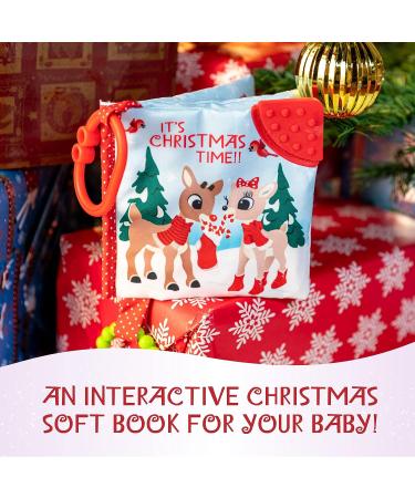Rudolph The Red-Nosed Reindeer Teether Book - Soft Crinkle, Mirror, Christmas Toy | Kids Preferred | Boys & Girls 0+ | 5 Inches - Buy Online on SooperMarket.com
