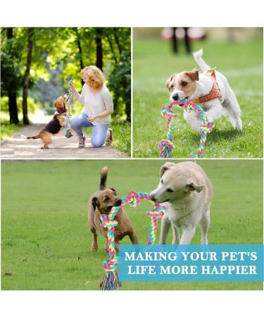 Aitmexcn Indestructible Dog Rope Toy - 37 Inch Tough 5 Knots Chew Toy for Large and Medium Dogs - Buy Online on SooperMarket.com