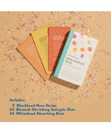 Patchology Breakout Box 3-in-1 Pimple & Acne Treatment Kit - 24 Salicylic Acid Dots, 24 Hydrocolloid Dots, 3 Nose Strips - Dark Spot Patches for Men and Women - Buy Online on SooperMarket.com