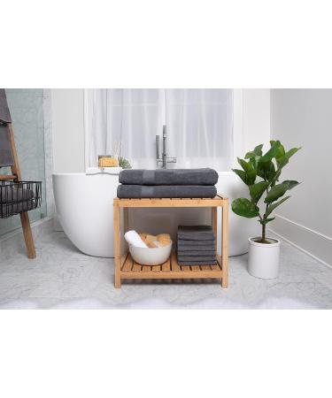 COTTON CRAFT Hotel Spa Luxury Bath Sheet 2 Pack - Oversized 40x80 - 700 GSM Cotton - Soft & Absorbent - Grey Towel Set - Buy Online on SooperMarket.com