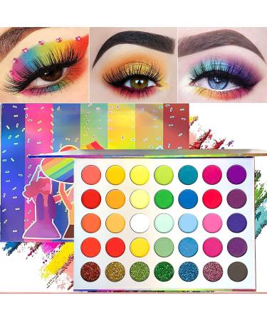 Jutoe 35-Color High Pigmented Eyeshadow Palette - Matte, Shimmer, Glitter | Long Lasting, Waterproof Eye Makeup (Style 2) - Buy Online on SooperMarket.com