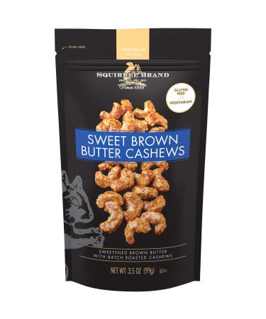 Squirrel Brand Sweet Brown Butter Cashews 3.5 Ounces Gluten Free Vegetarian