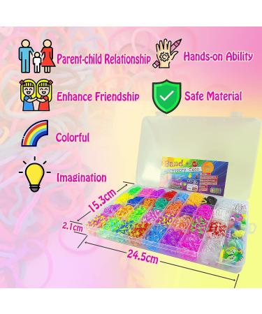 Yowamho 1581+ Loom Bands Kit: 30 Variety Colors Rubber Band Bracelet DIY Crafting Gift for Kids Boys & Girls - 1400 Bands Included - Buy Online on SooperMarket.com