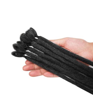 Buy No LIFE 10PCS 50cm Black Dreadlock Extensions - Synthetic One-Sided Crocheted Dreads for Men & Women | Jamaican Punk Hip-Hop Reggae Hair Wigs & Faux Locs - Buy Online on SooperMarket.com