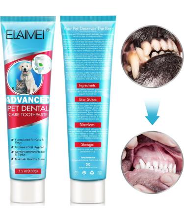 Dog Toothpaste Pet Dental Care: Dog Teeth Cleaning Kit Pets Dog Toothpaste for Dogs and Cats Teeth Cleaning Fresh Breath - Buy Online on SooperMarket.com