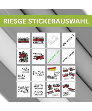 Foil Center - Grandma & Grandpa's Pride Drive Sticker 12x8 cm | High-Quality Car Tuning Decal | Fun Car Sticker - Made in Germany - Buy Online on SooperMarket.com