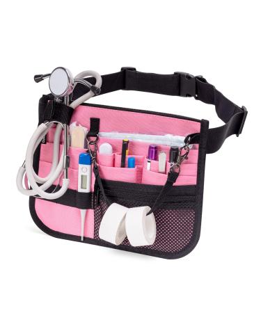 Damero Nurse Fanny Pack Nurse Waist Bag with Tape Holder Nurse Tool Belt for Stethoscopes Bandage Scissors and Other Medical Supplies Pink