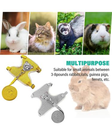 Taicols Adjustable Leash Set for Rabbits & Cats - 120cm Breathable Dishes & Soft Pet Leash for Outdoor Walking - Buy Online on SooperMarket.com