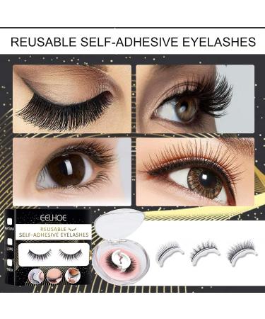 Natural False Eyelashes Wispy Natural Fake Lashes ABS Fiber 1 Pairs Cat Eye Lashes for Parties Weddings Birthday Gifts - Buy Online on SooperMarket.com