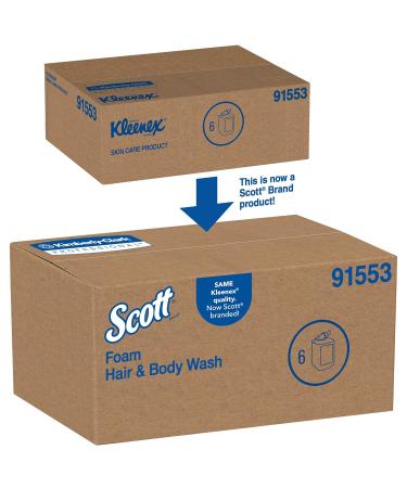 Scott Foam Hair and Body Wash (91553) Light Blue Fresh Scent Shampoo - 1.0L, 6 Pack/Case - Buy Online on SooperMarket.com
