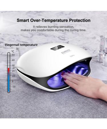 SUNUV 48W UV Nail Dryer SUN4 with LCD Display and Sensor - Double Speed Drying for Shellac Manicure Gel - 4 Timers - Buy Online on SooperMarket.com