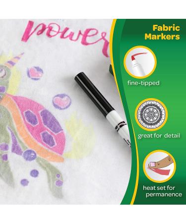 Crayola Fabric Markers for Kids - Set of 10 Fine Tip Assorted Colors - Buy Online on SooperMarket.com