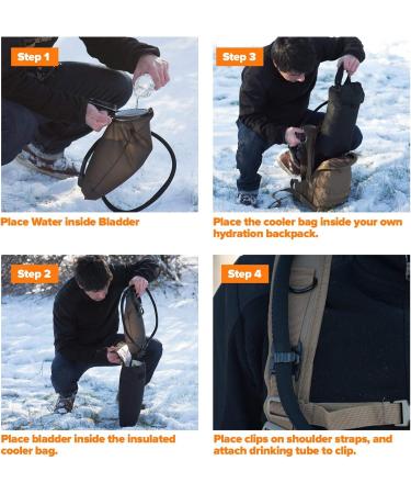 Diaz Sport Insulated Cooler Bag for 2L & 3L Hydration Bladders | Keeps Water Cold for Hours | Lightweight & Water Resistant | Includes Free Clips for Drinking Tube | Black - Buy Online on SooperMarket.com