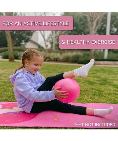ABTECH Unicorn Yoga Starter Kit for Kids - Includes Yoga Blocks, Ball, Non-Slip Towel, Drawstring Bag - Pink Set for Girls Ages 3-12 - Buy Online on SooperMarket.com