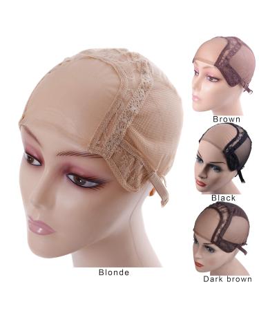 4 X 4 U-Part Lace Wig Caps - Adjustable Wig Caps for Wig Making (Blond S 52cm) | High Quality & Comfort - Buy Online on SooperMarket.com
